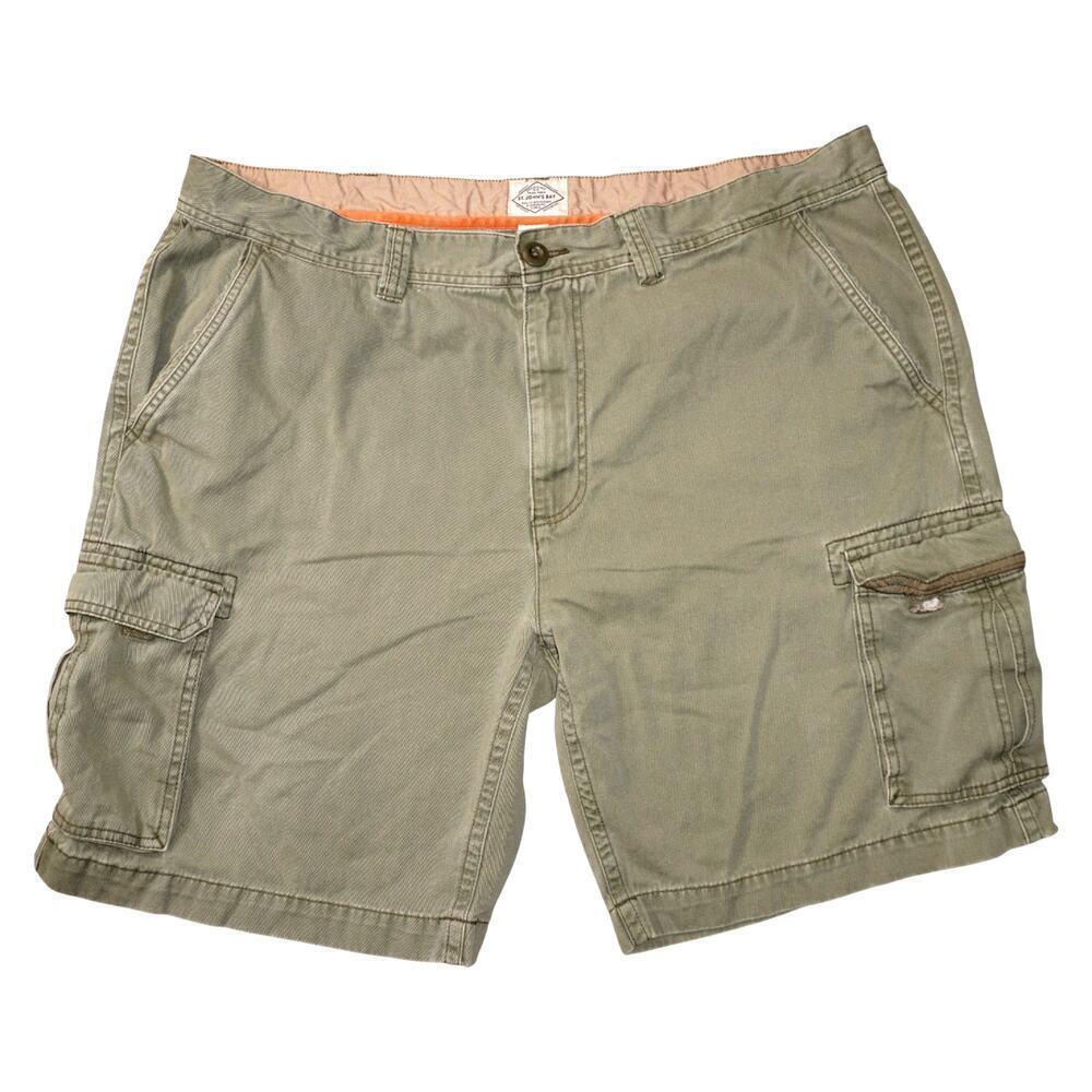 St. John’s Bay Cargo Shorts Men’s 40 Khaki Green Cotton Outdoor Utility Pockets